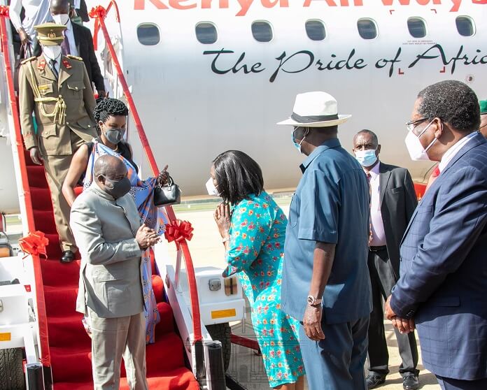 President Evariste of Burundi and First Lady arrive in Kisumu