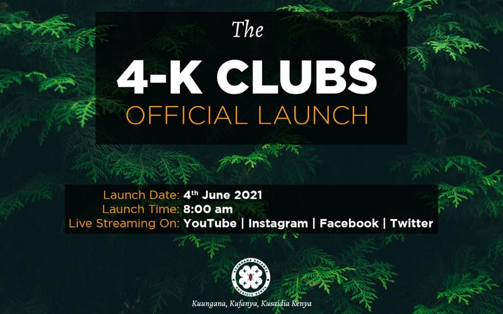 President Uhuru Kenyatta to preside over the official launch of 4-K Clubs