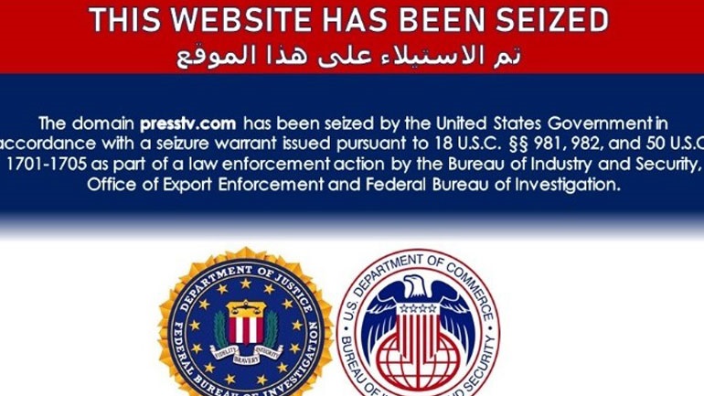 The United States has blocked access to Iranian media websites