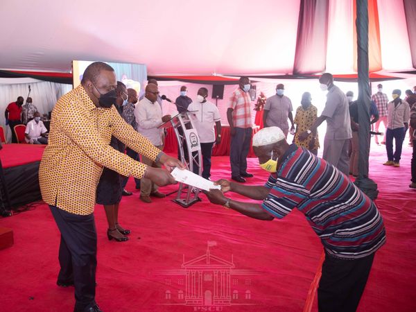 Do Not Sell Your Birthright, President Kenyatta Urges Kilifi Residents As He Issues Land Title Deeds