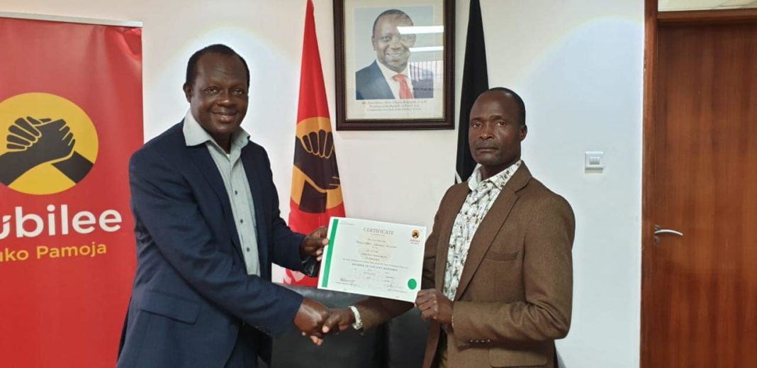 Magambo receives Jubilee Kiagu by-election nomination certificate