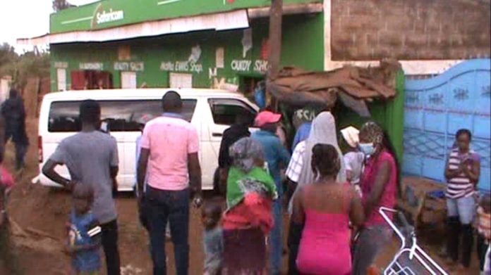 One hurt as car rams into a shop