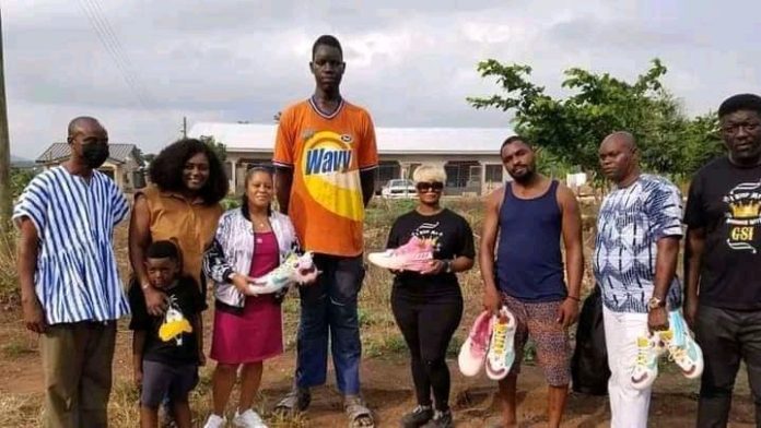 'Tallest' man in Volta Region gifted with customised footwear