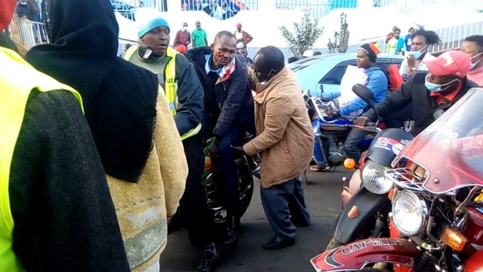 Bystanders catch hit-and-run boda boda rider after police officer is hit