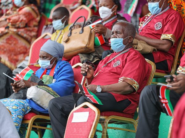 Thousands of wananchi arrived at Wang'uru Stadium Mashujaa Day celebrations