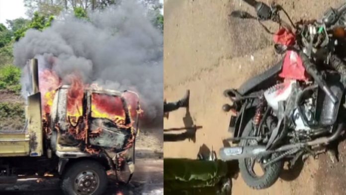 Boda Boda Riders Torch A Lorry After It Killed One Of Their Own