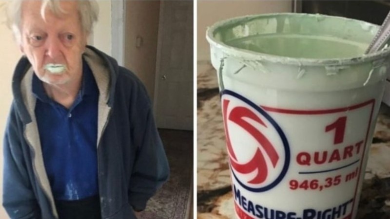 Grandpa accidentally ate oil paint instead of yogurt and… See what happened!