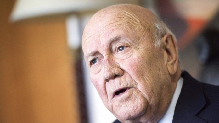 President Kenyatta Mourns former SouthAfrica President Frederik Willem de Klerk