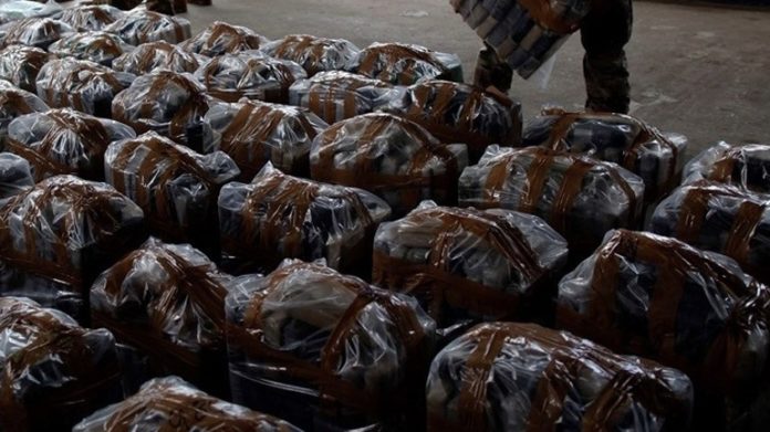 616 kilos of cocaine were seized in a port