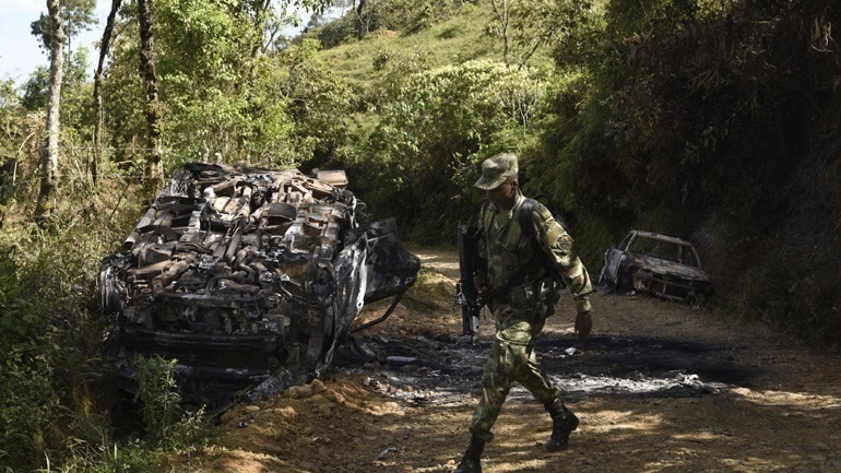 Four soldiers killed in ambush by drug gang members