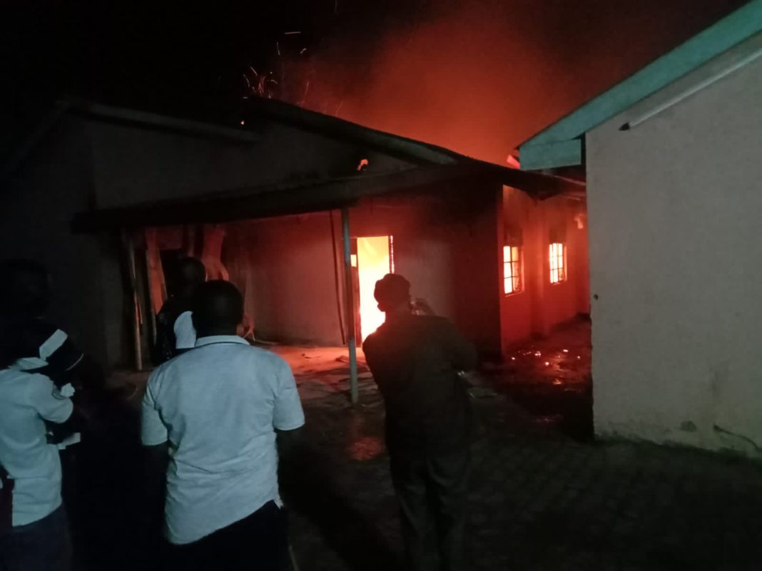 500 capacity dormitory at Maranda High School on fire