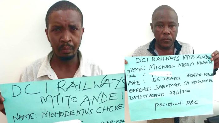 Scrap Metal Dealers Arrested for Vandalizing SGR caught red-handed